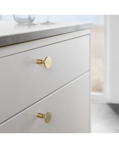 Jubilee Knop - Ongecoat Messing