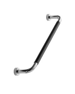 Lounge Handgreep - Chroom / Zwart Leder - 160 mm - Furnipart