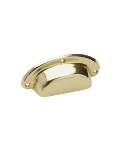 Schelp Handgreep 1843 - Gepolijst Messing - Beslag Design