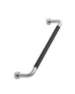 Lunge Handgreep - RVS Look / Zwart Leder - 160 mm - Furnipart