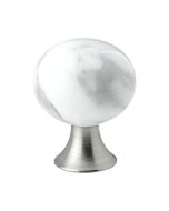 Bead Straight Knop - Marmeren / Grijs - Furnipart