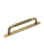 Helix Handvat op Achterplaat - Antiek Bronzen - Beslag Design