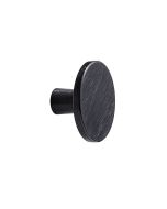Plato Knop - Geborsteld Zwart